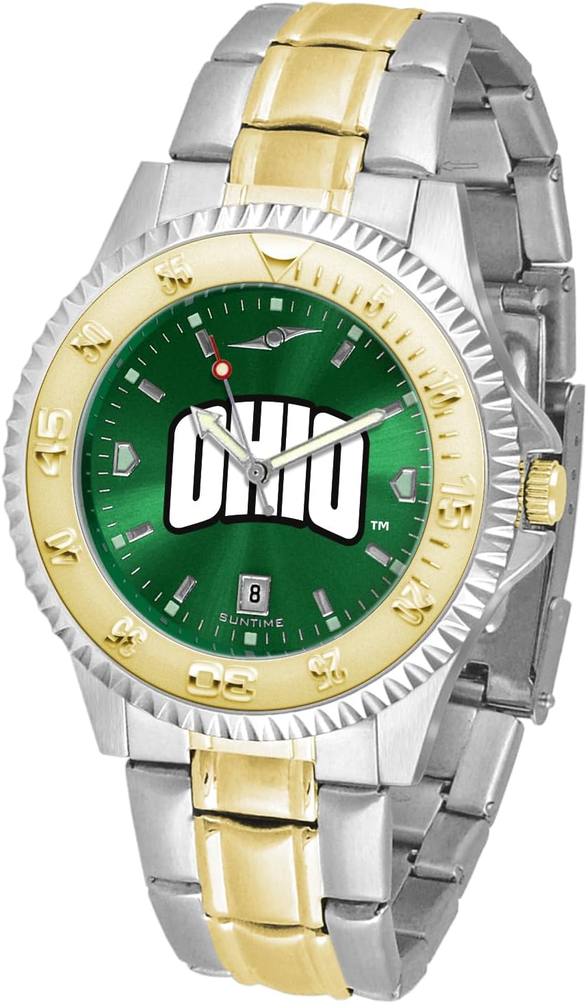 SunTime Ohio University Bobcats Men's Competitor Steel Watch Two-Tone Gold/Silver with Anochrome Dial
