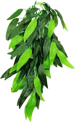 Planta de agua artificial Hoja de vid tanque de peces reptil acuario paisaje 4 #