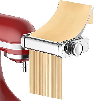 FOCOLLK Pasta Attachment for KitchenAid Stand Mixer, 3-in-1 Pasta Maker Set