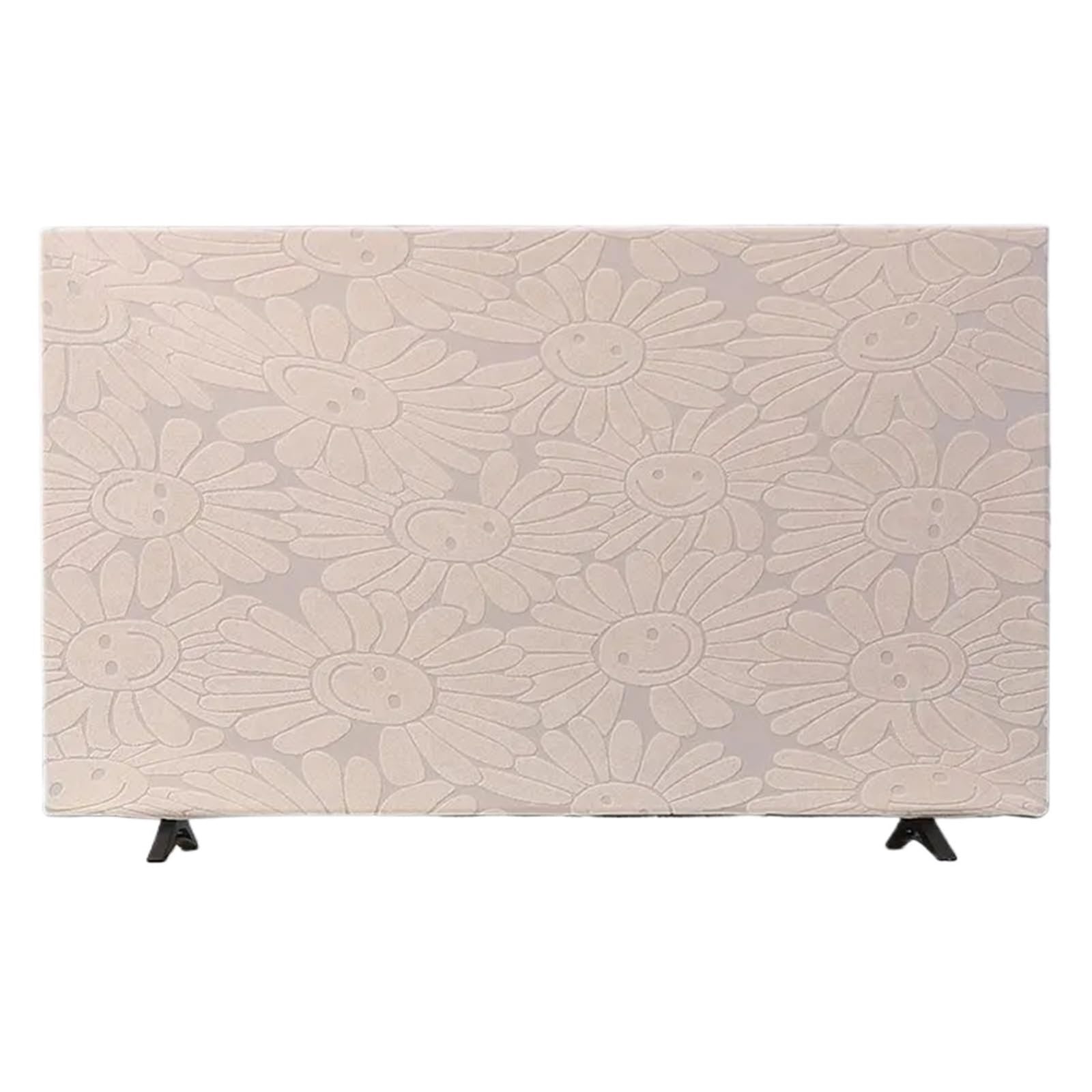 Solid Color Simple Monitor Dust Cover Fabric Elastic Hanging Curved Flat LCD Television Universal Tv(Style 06,70-75inch)