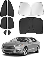 Vista 26 de Parasoles para parabrisas de automóvil, cubierta para ventana lateral y trasera, protección de privacidad, mantiene el vehículo fresco, color negro