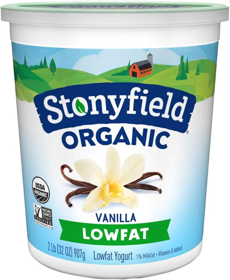 Stonyfield Farm Organic Vanilla Yogurt, 32 Ounce - 6 per case.