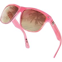 EIGHT WILDCARD Polarized UV400 Sunglasses | Premium UVA and UVB 2mm Lens Sun Protection | Unisex Fashion Trendy Eyewear for Men and Women | Rx Prescription Ready Pink
