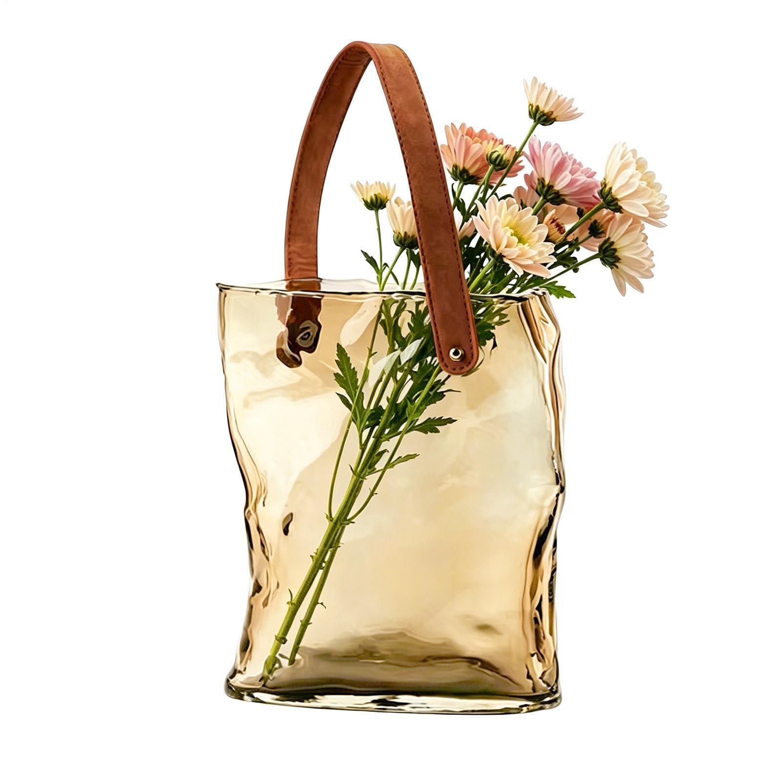 Taschenvase | Moderne Wohndeko Tischdekoration,Tasche Blumenvase Schreibtischdeko,für Wohndeko Schlafzimmer Wohnzimmer Büro Landhausstil Geburtstag Einweihung Hochzeit Party Feiertag