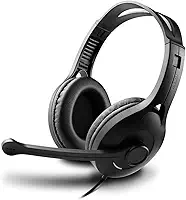 Headset Comunicador Profissional Placa de Som e Áudio Digital Edifier K800 USB Preto BK, Pequeno