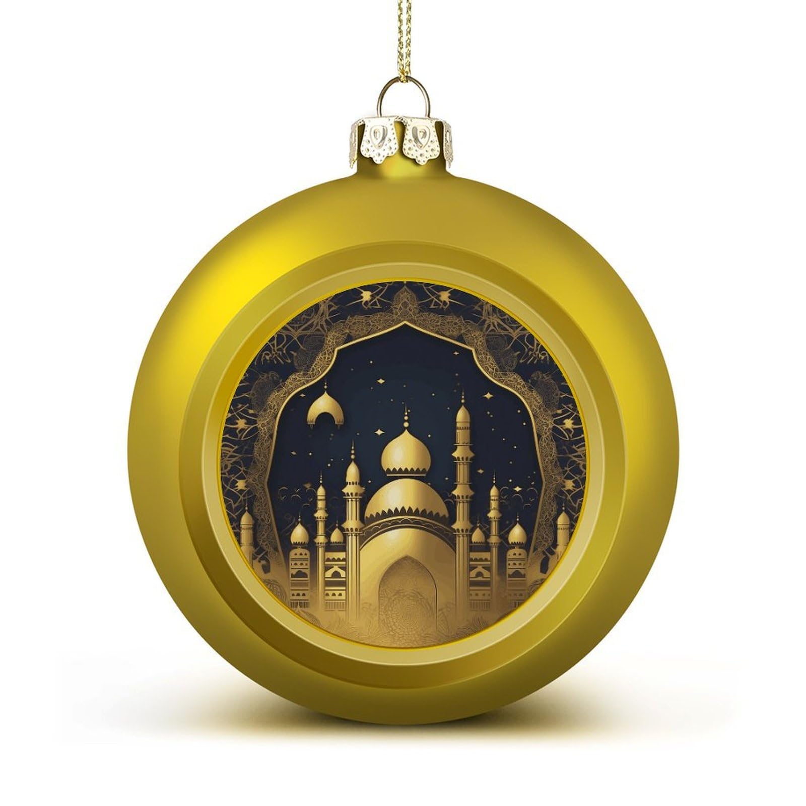 Décorations de sapin de Noël mosquée dorée de l'Aïd suspendre mariage