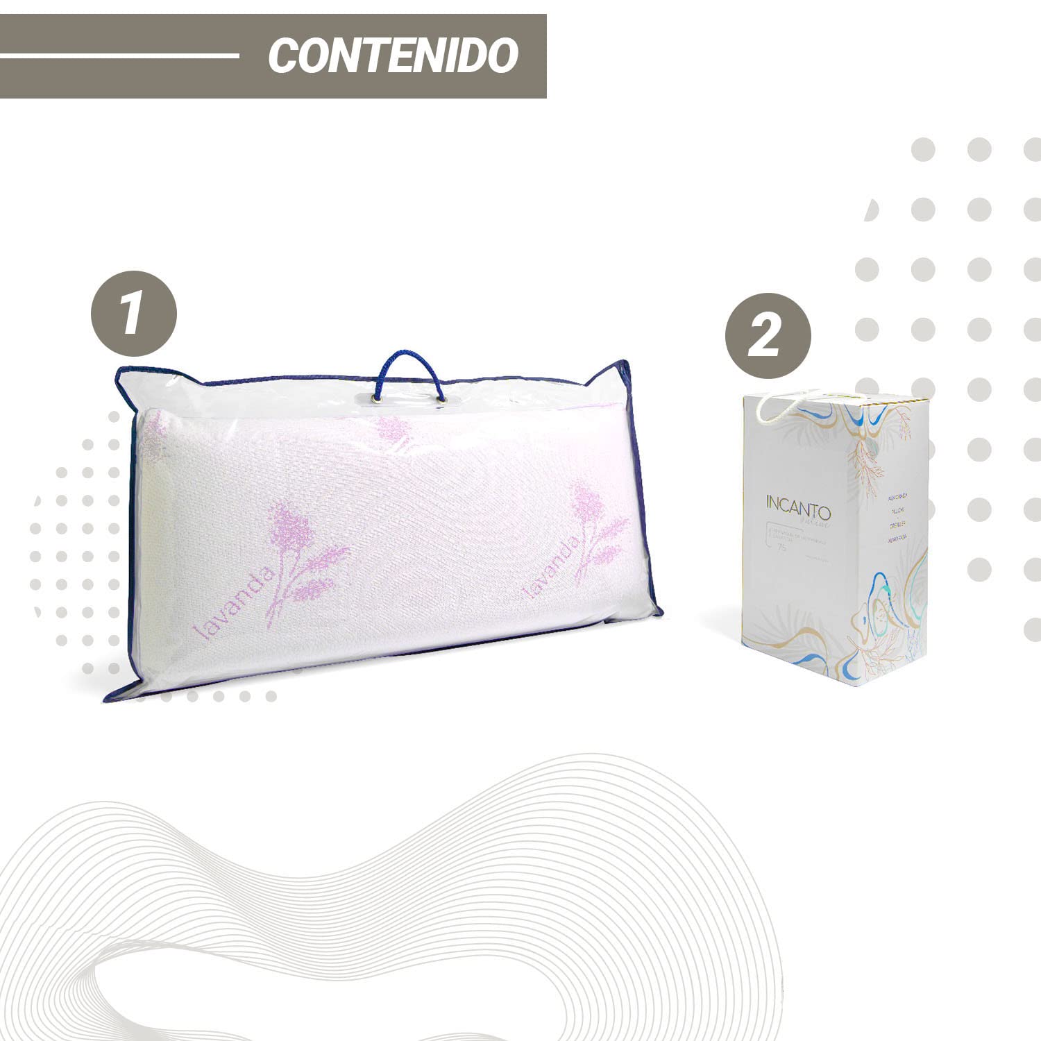 Ángel Cerdá - Almohada Viscoelástica Perfumada Lavanda - 75 x 35 x 15 cm - Confort Superior y Relajación Profunda