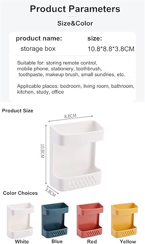 Miniatura 2 de N++A Caja de almacenamiento montada en la pared Caja de almacenamiento de teléfono móvil con control remoto Soporte de aire acondicionado Colorido