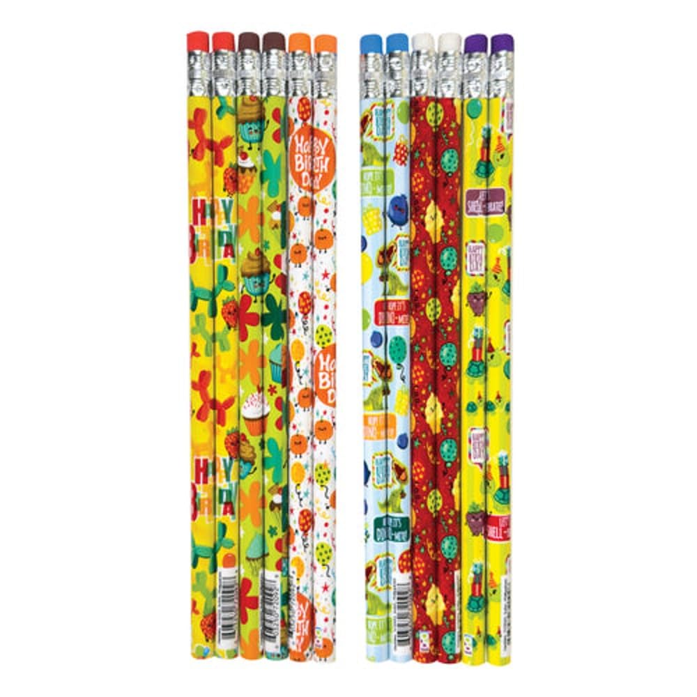 GEDDES Whacky Whiffs Scented Pencils for Kids (72 Count) - Fruit-Scented Happy Birthday Pencil Pack - Kid Party Favors