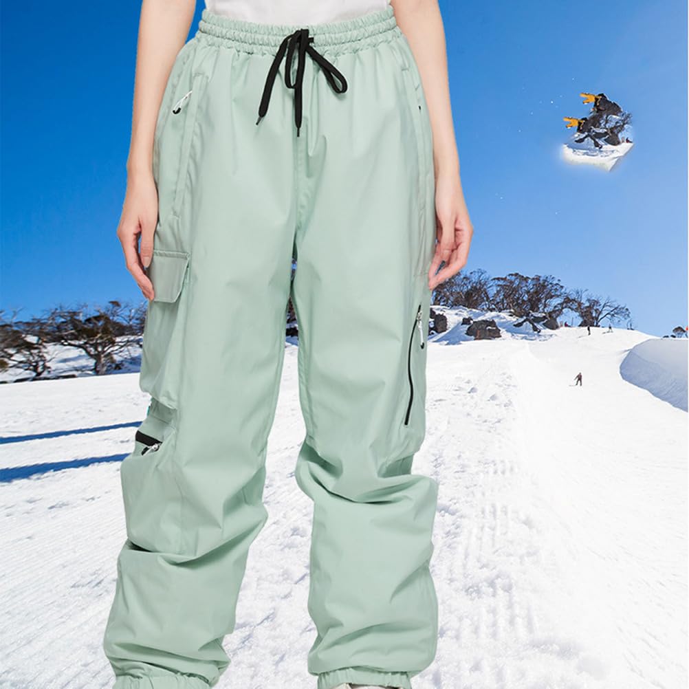 Viola,S, Pantaloni da Sci Invernali Larghi e Impermeabili da Uomo e da Donna, Super Larghi per Snowboard Neve Sciolta Sport Isolamento Antivento