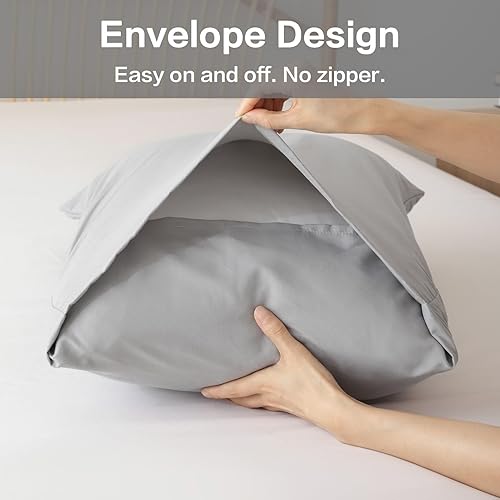 Miniatura 349 de ROSGONIA Juego de edredón tamaño Queen, color gris carbón, 3 piezas (1 edredón gris oscuro y 2 fundas de almohada) para todas las estaciones, ropa