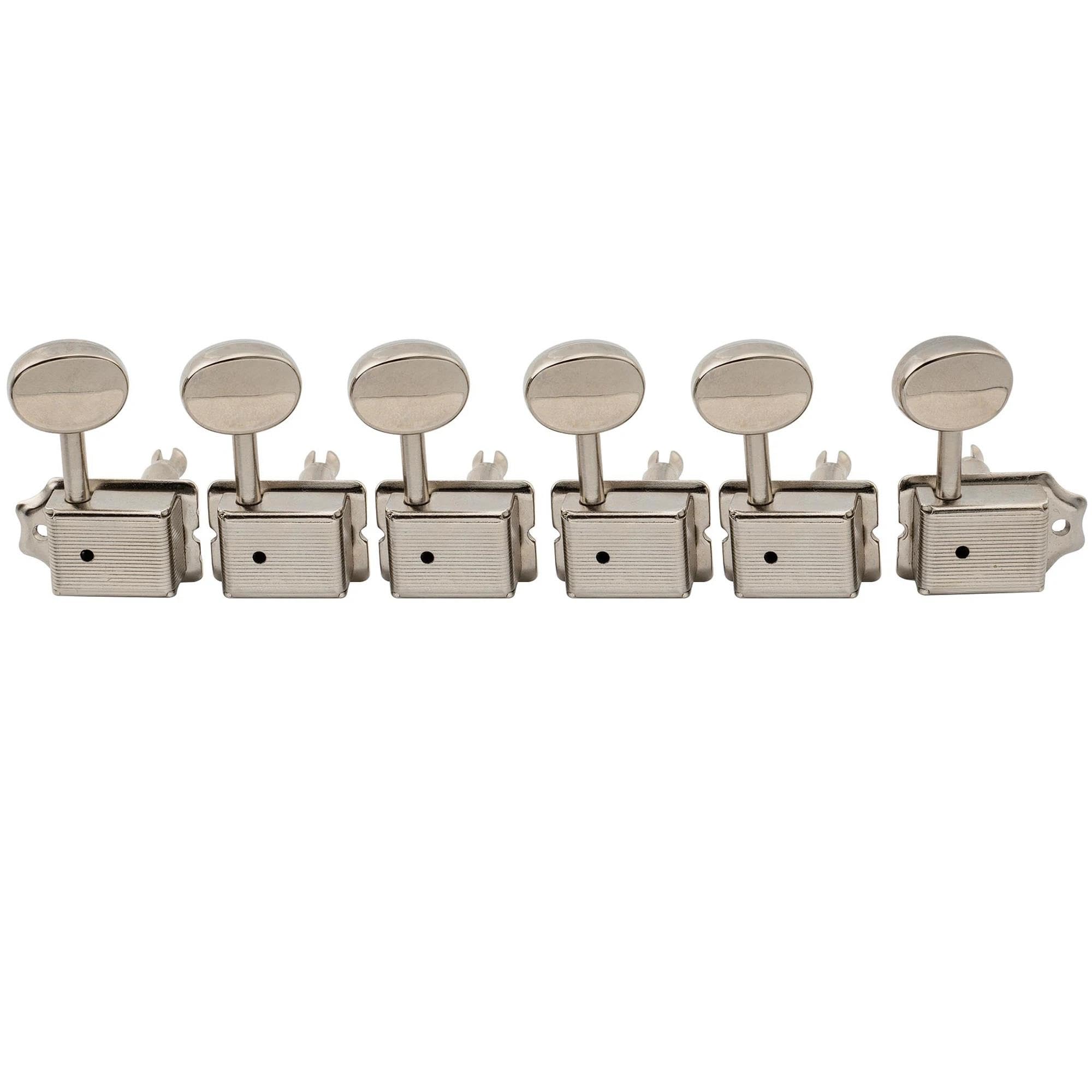 Estándar Guitarra Clavijas De Afinación Vintage 6 Afinadores De Guitarra En Línea Clavijas Afinación Juego Llaves(Nickel)