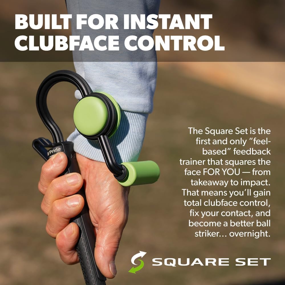 SquareSet Golf Swing Trainer | Instant Feel-Based Feedback | Fixes Your Contact and Gives You Pro-Level Clubface Control