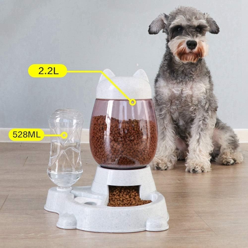 Pets Automatic Water Feeder for Cat Dog Drinking Bowl Pet Food Dispenser Bottle Practical Cats and Feeding Tool Mascotas Dogs (Color : Pink) (Gray)