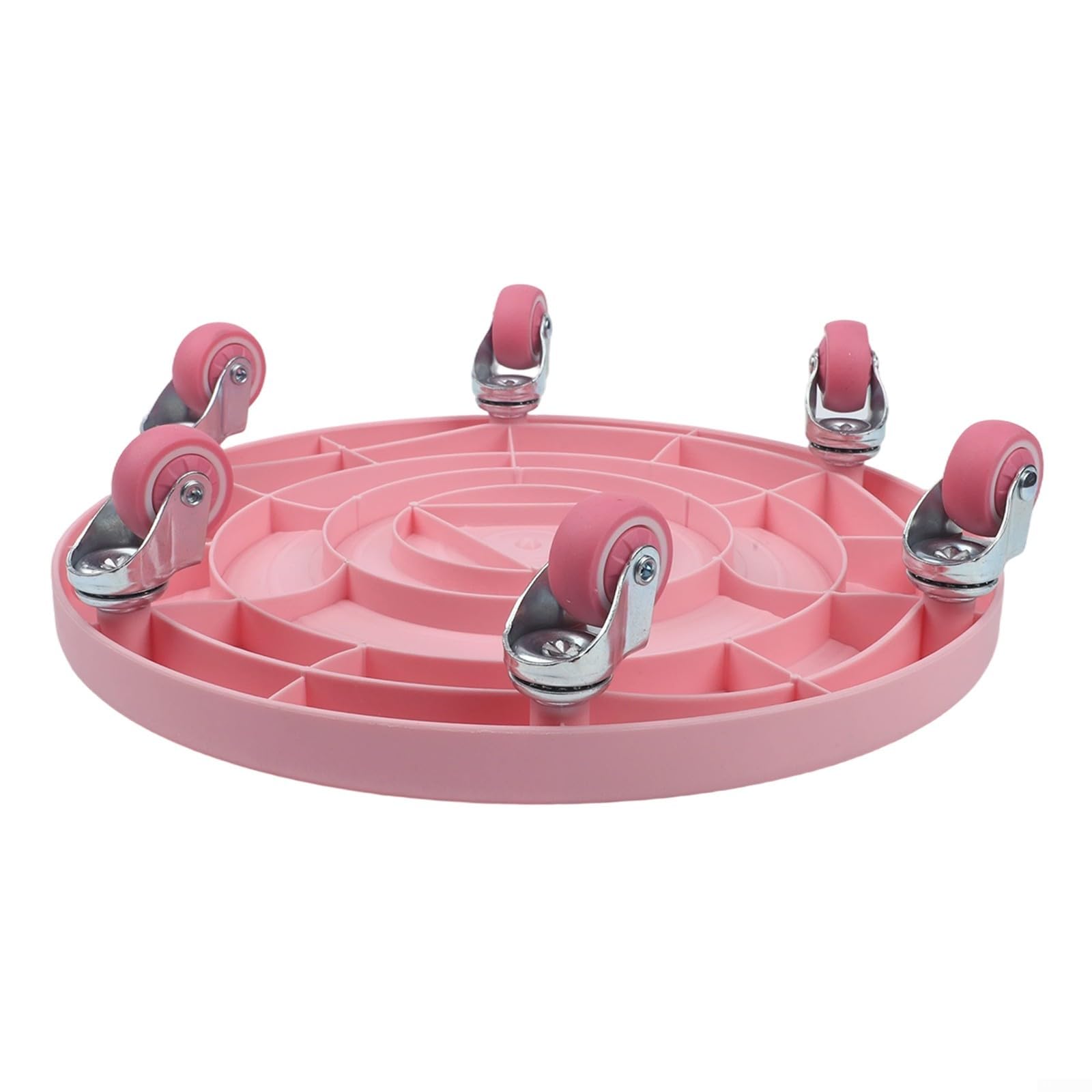 Silent - Rodillo de abdominales de 6 ruedas con rodillera antideslizante, entrenador de núcleo de 360° para fitness en casa, ruedas de poliuretano silenciosas, soporta 150 kg, color morado