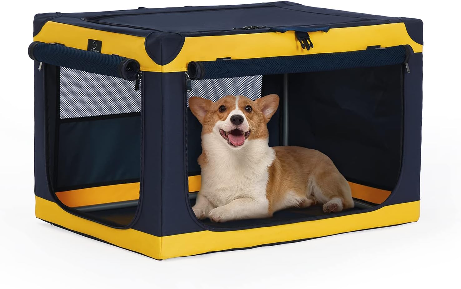 A 4 Pet Dog Crate,30 Inch Portable Dog Travel Crate for Medium Dogs