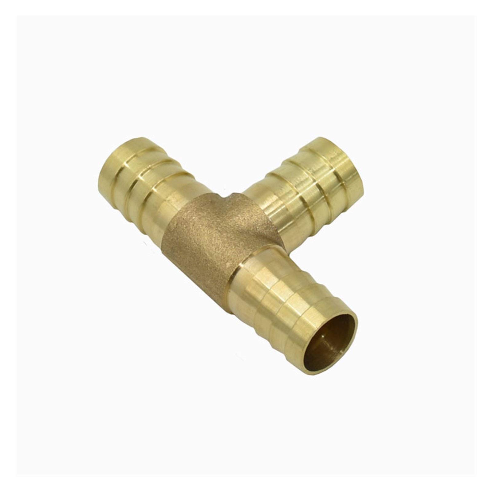 Manguera de jardín Conexión rápida En forma de T 8 mm 10 mm 14 mm 16 mm Latón Barb conector en forma de T separador de agua del aire Tubería de gas Tubería rápida Conector Instalación de tuberías 50Pc