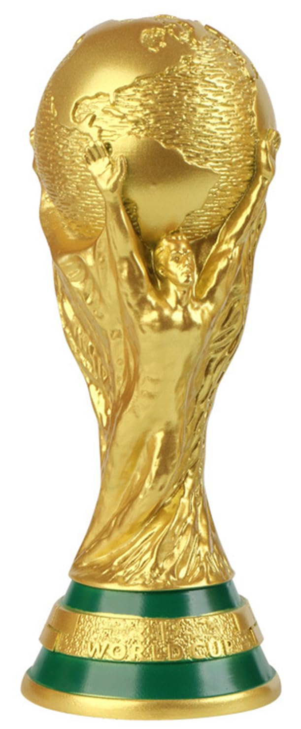 SpirWoRchlan Réplica del Trofeo de la Copa del Mundo de Fútbol, Estilo Copa Hércules Campeón, Recuerdo Coleccionable de Resina para Fútbol para Fans, Exhibición para Oficina, Bar, Discoteca (36 cm)