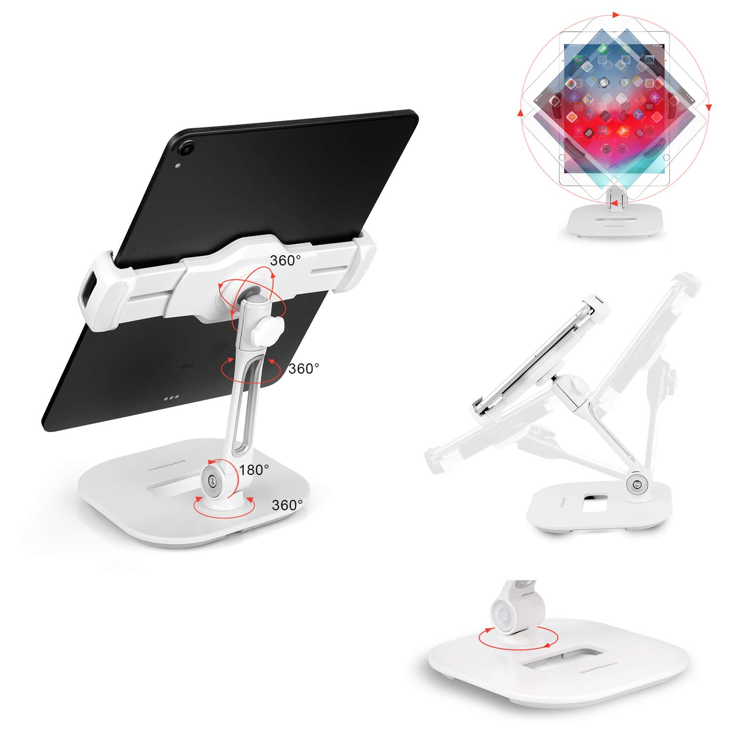 タブレットスタンド　【SHOPPINGALL】 SHOPPINGALL Retail Kiosk iPad Stand, Swivel Desk Mount
