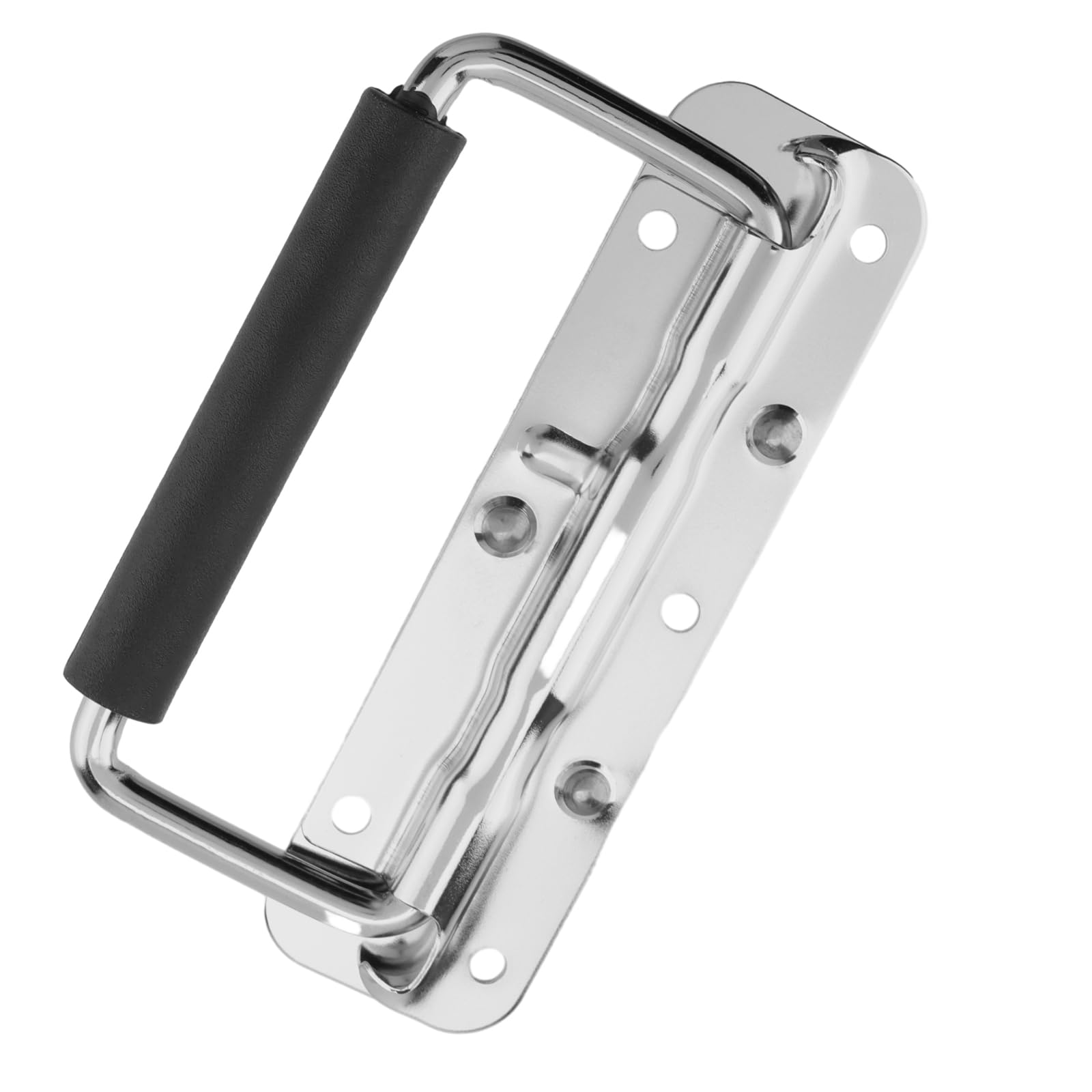 8 unidades de asas plegables, asa de transporte, asa de transporte con resorte, asa plegable, asa de metal, asas plegables para cajas, maletín de herramientas, maleta, 140 x 40 mm, hierro,