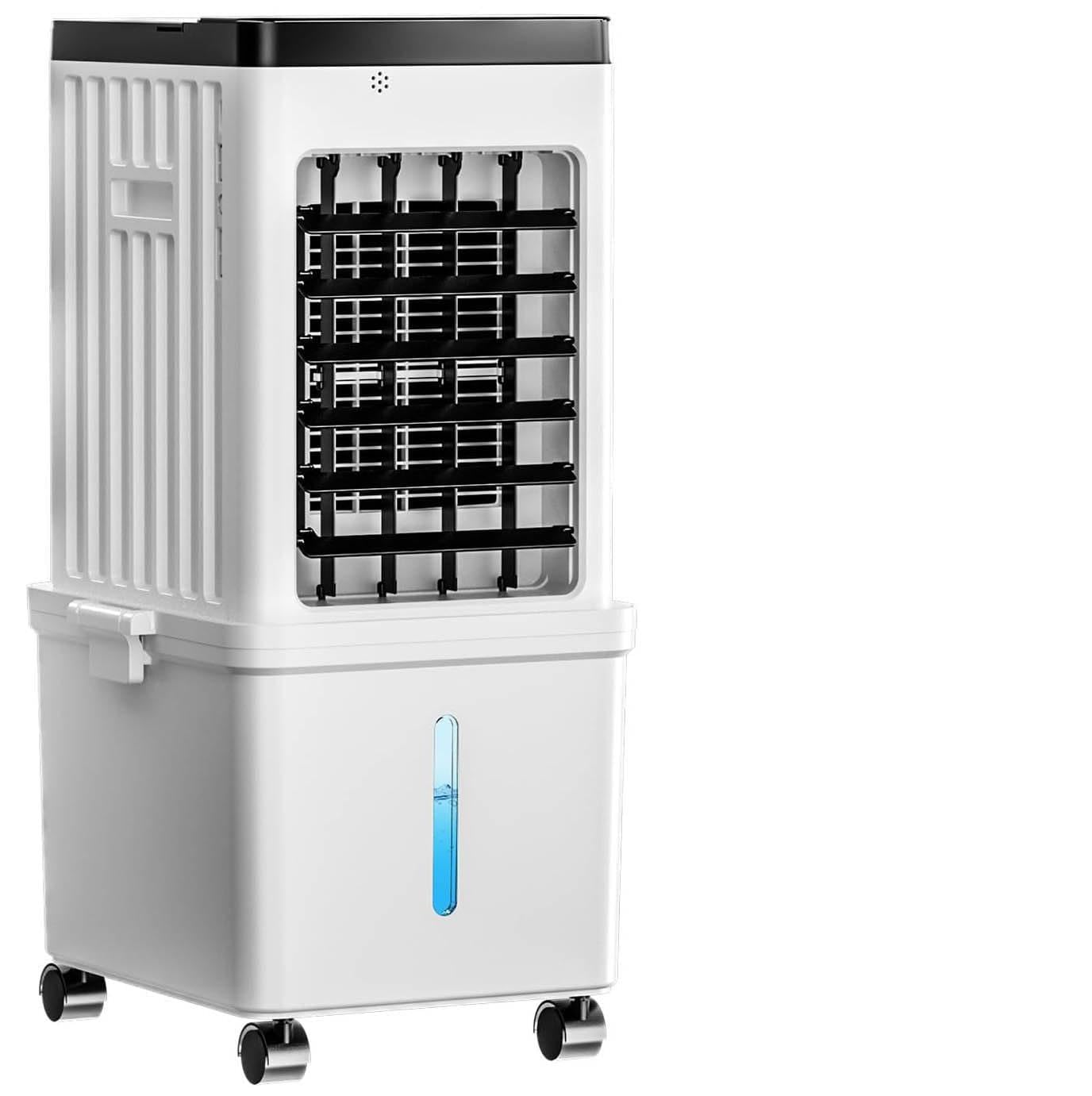 LaYiQimn Air Cooler,Portable Air Conditioners, Swamp Cooler AC Unit with Removable Water Tank and 3 Speeds, Windowless Evaporative Air Cooler for Home Use