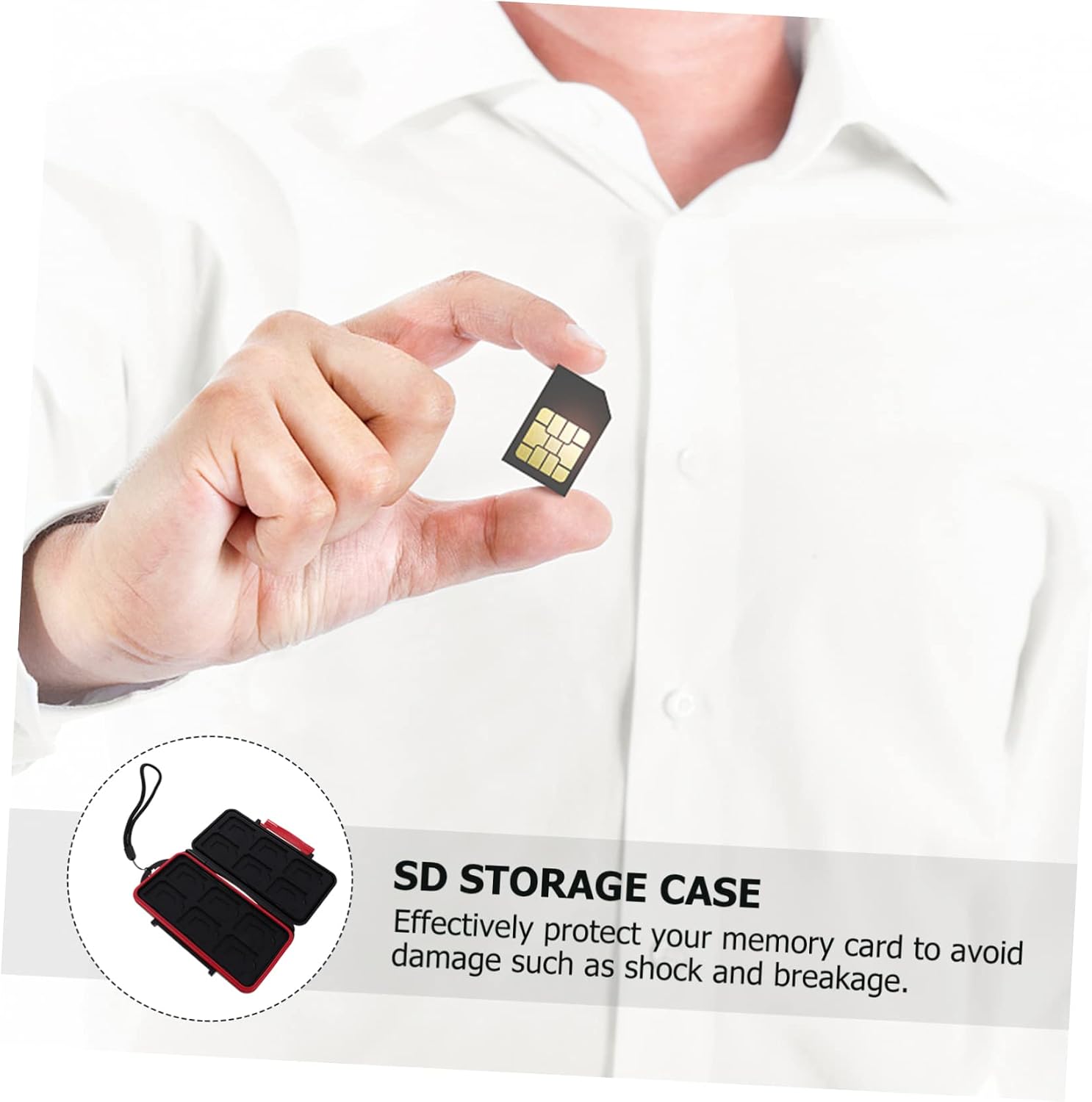 Waterproof Shockproof Memory Card Storage Case for 12 Cards 12 Sturdy Protective Case for Cameras and Phones Portable Organizer Slots