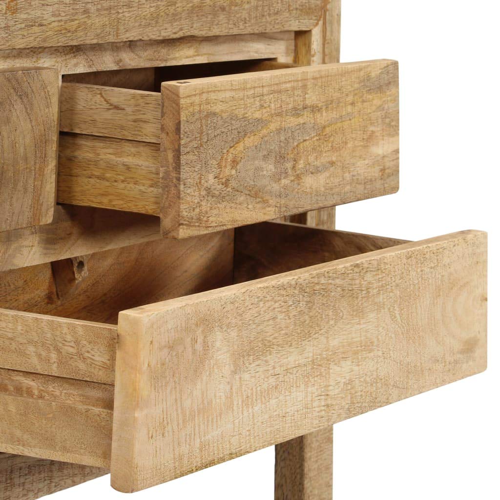 vidaXL Aparador de Madera de Mango Maciza, Mesa Consola Retro Atemporal con Amplio Almacenamiento, versátil para Sala de Estar, Comedor, Pasillo