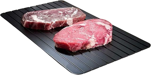 Defrost Express Aluminium Thawing Tray Plate, No Electricity, No Batteries, No Chemicals, No Microwave - Defrost Food in Half The Time (Tray Size: 35.5x20.5cm)