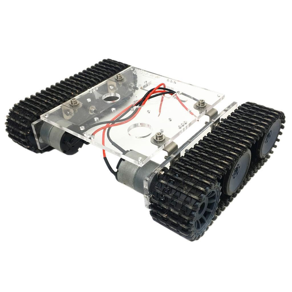 Chasis de Tanque de aleación para Robot Inteligente, Kit de | resistente, de capacidad, con motor, juguete educativo, capacidad de carga de 2 kg, chasis de tanque con absorción de