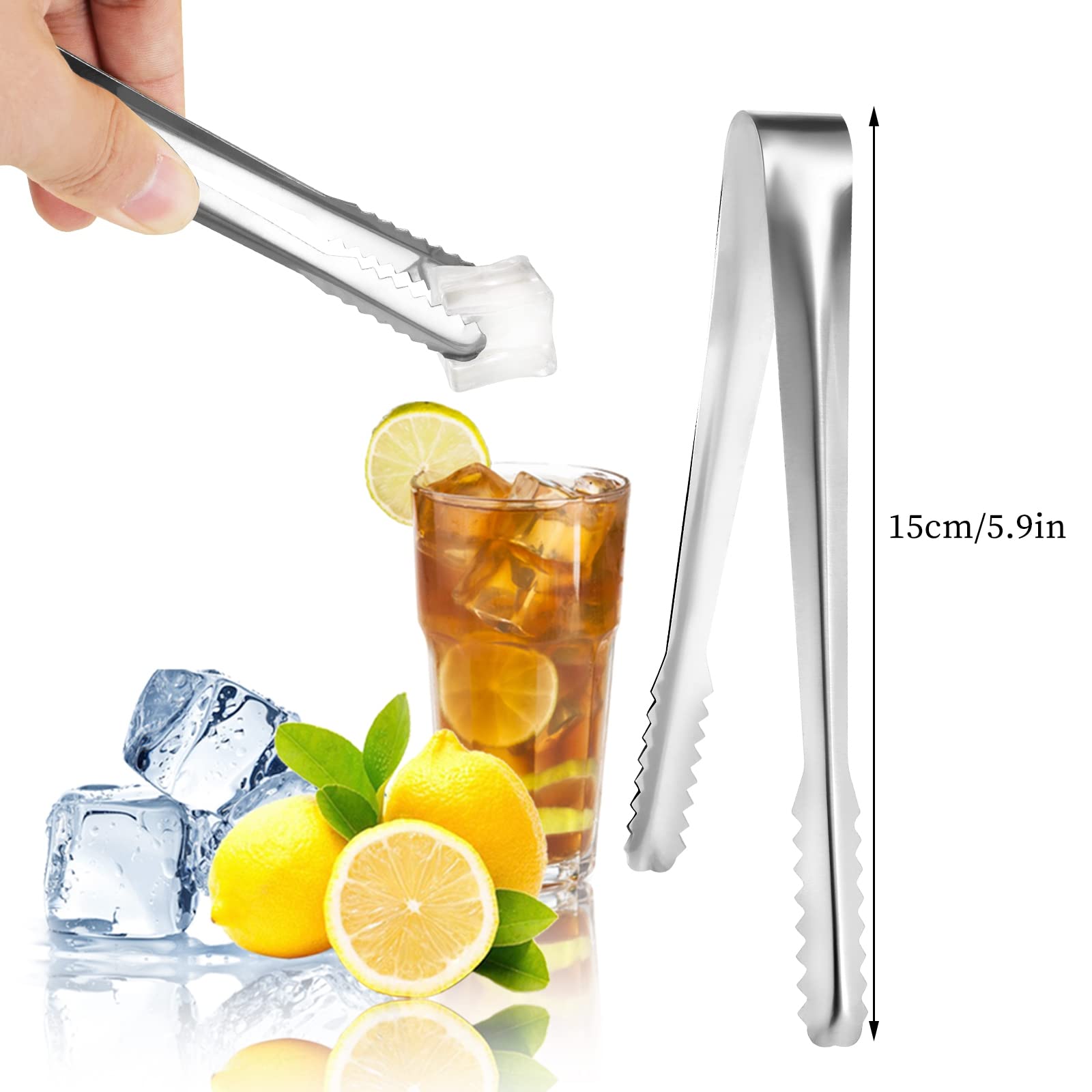 Lot De 10 Pinces à Buffet En Acier Inoxydable 15cm - Pour Glaçons, Bonbons, Fruits | Service De Réception