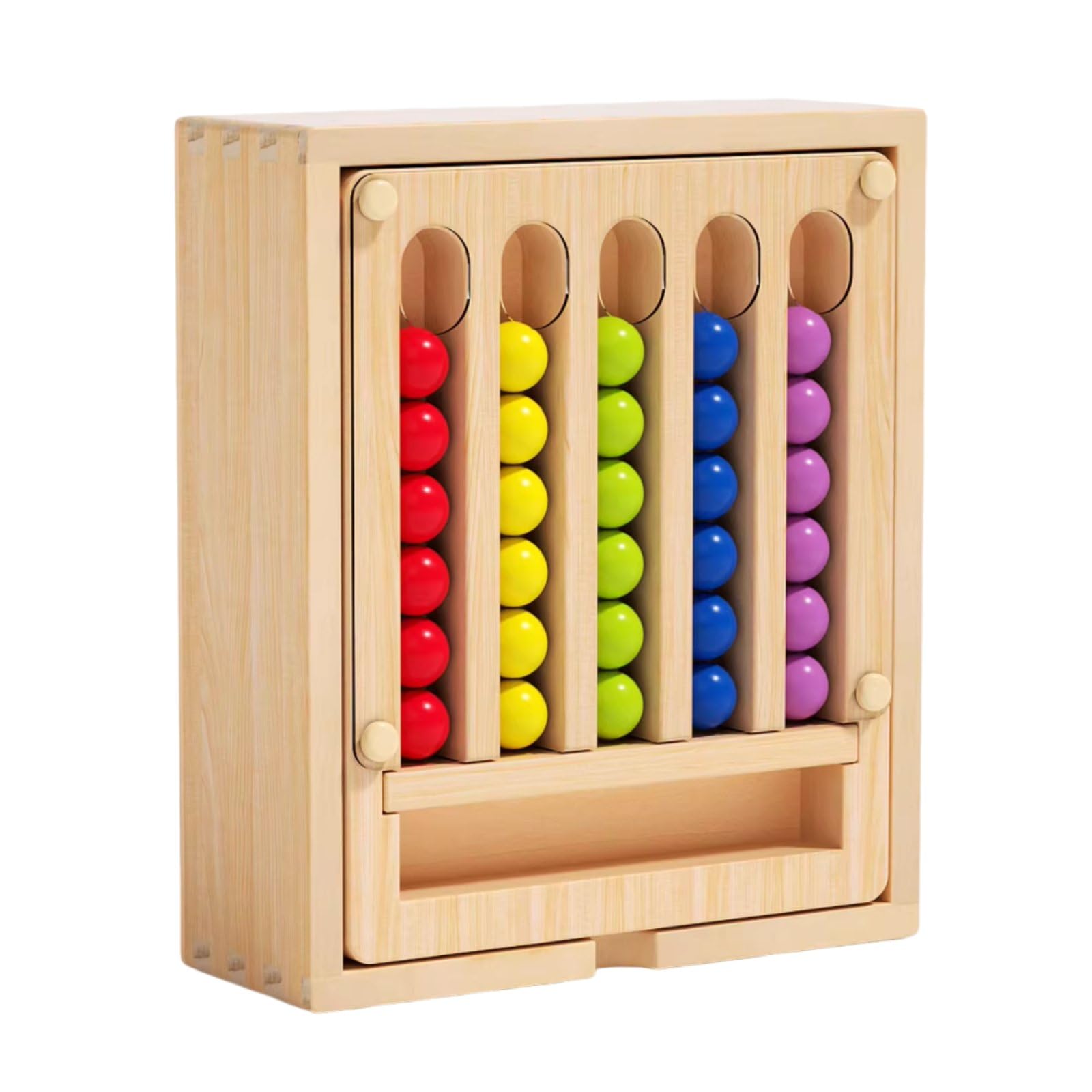 Frühkindliches Lernspiel Fördert Feinmotorik Holzspielzeug Perlensortierspiel Aus Holz Steckspiel mit Bunten Perlen für Vorschulkinder
