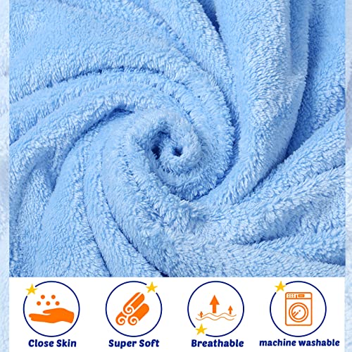 Kinlop 8 Pcs Hooded Baby Towels 30 X 30 Inch Baby Bath Towel Absorbent Coral Fleece Baby Hooded Towel Newborn Infant Toddler #TOP2