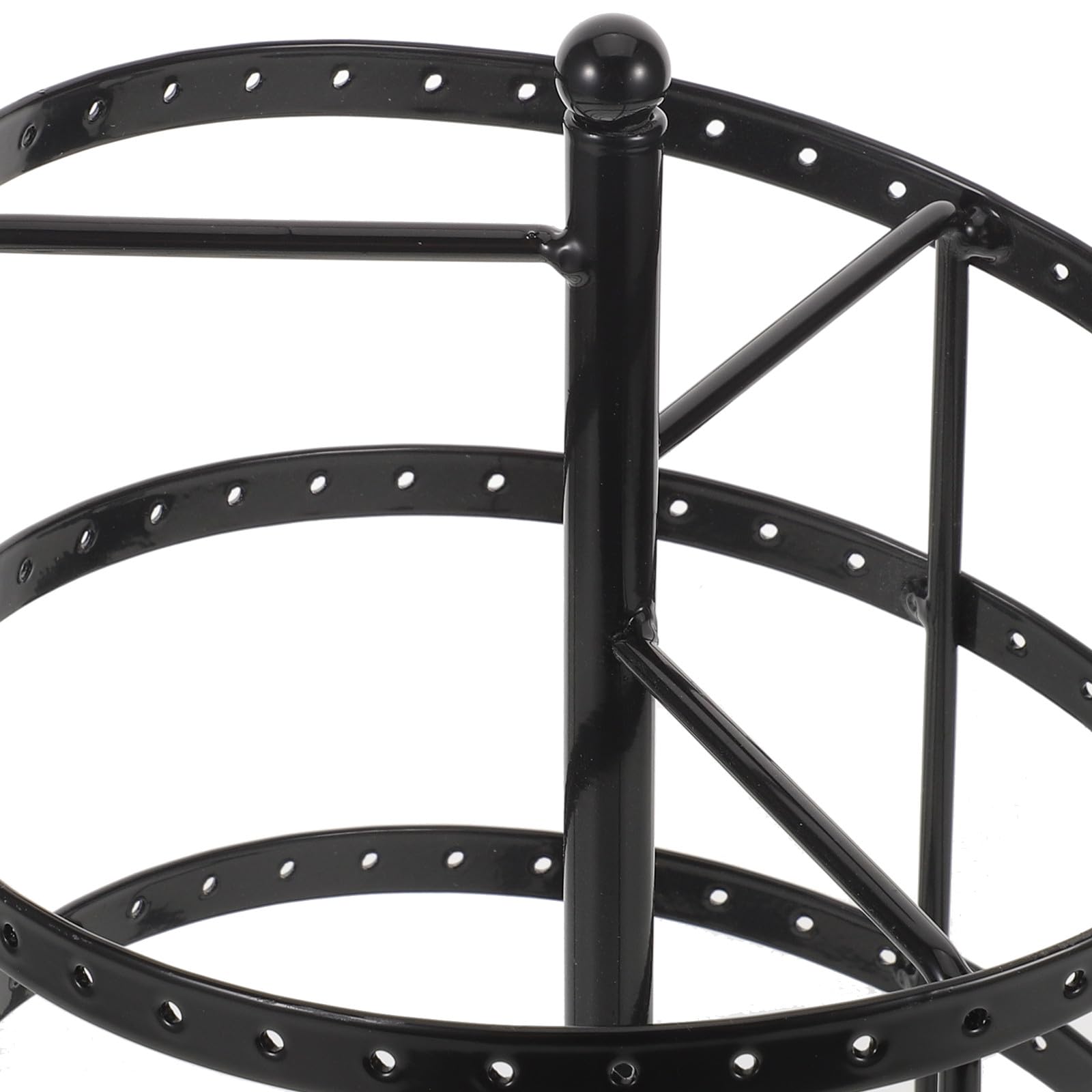Abaodam Espositore per Orecchini Girevole in Metallo Nero Portaorecchini Forati Salvaspazio per 75-85 Paia Supporto Rotante per Gioielli da Esposizione Professionale Organizer