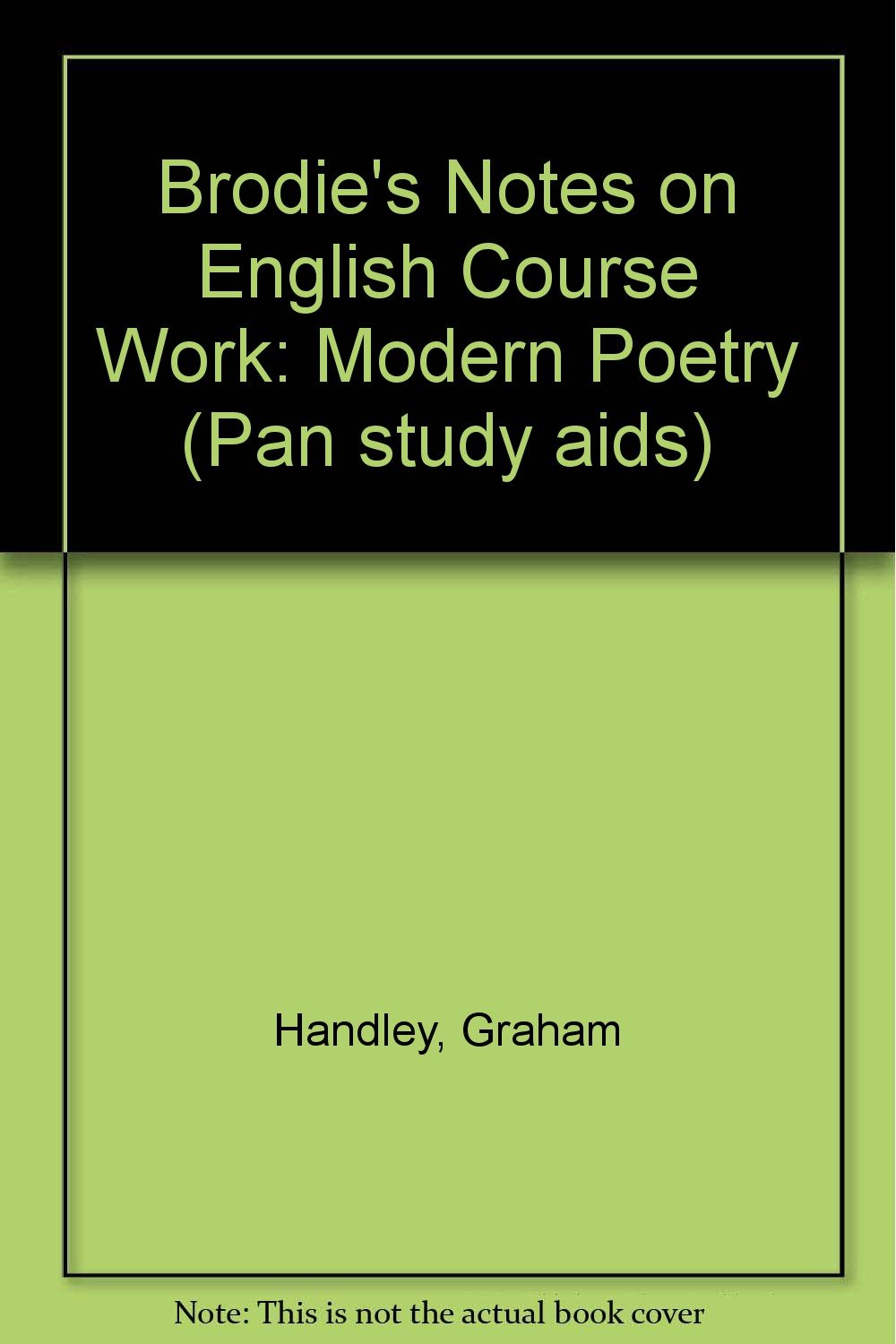 Buy Modern Poetry (Pan study aids) — BookShops.in