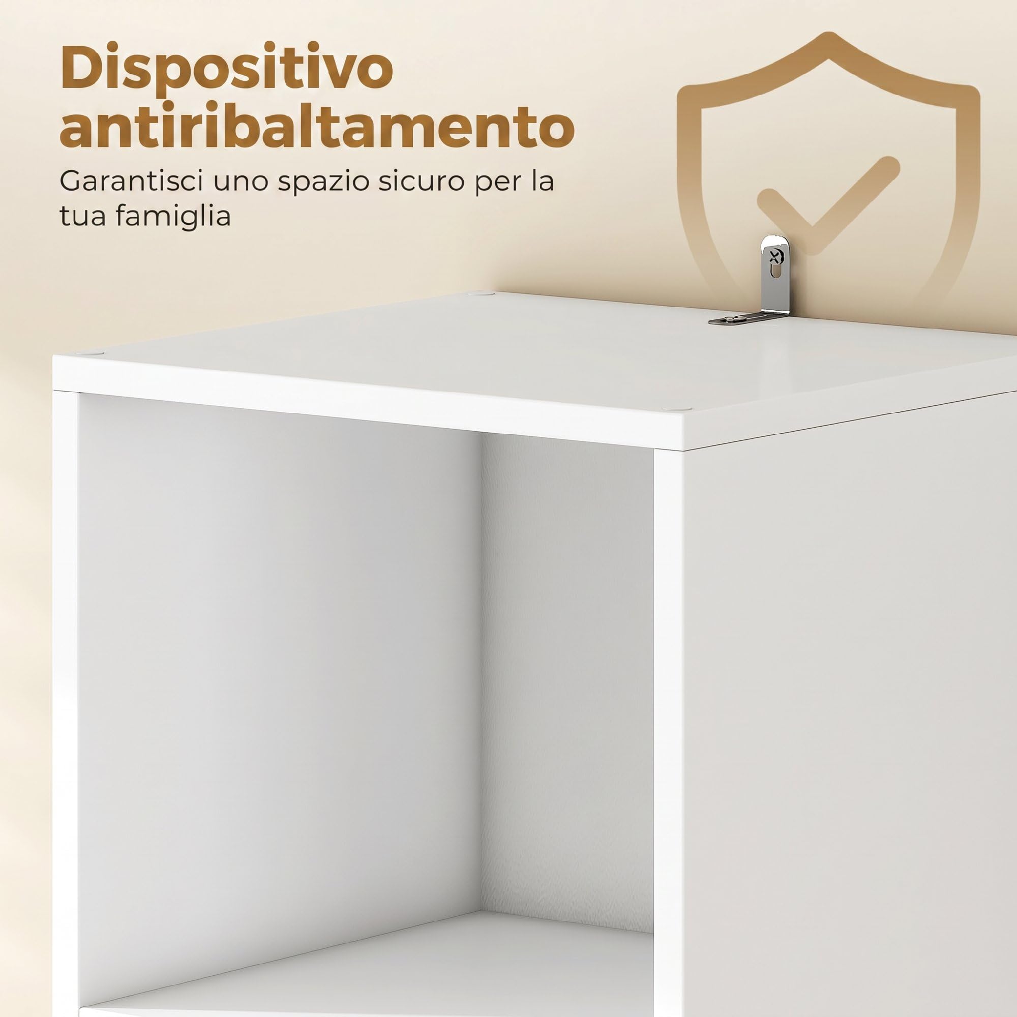 HOMCOM Mobile Bagno Alto 172cm, Armadio con Cassetto 33x30x172 cm Bianco | Mobiletto Bagno Salvaspazio, Ripiano Regolabile, Ante Soft Close, Scomparto Aperto, per Lavanderia