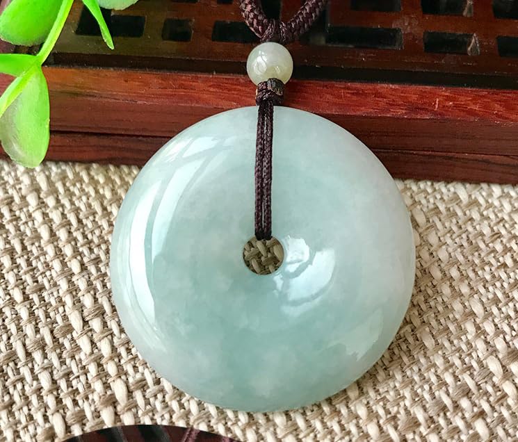Amazon.com: 天然翡翠吊坠平安扣25mm缅甸玉石珠宝: Clothing, Shoes