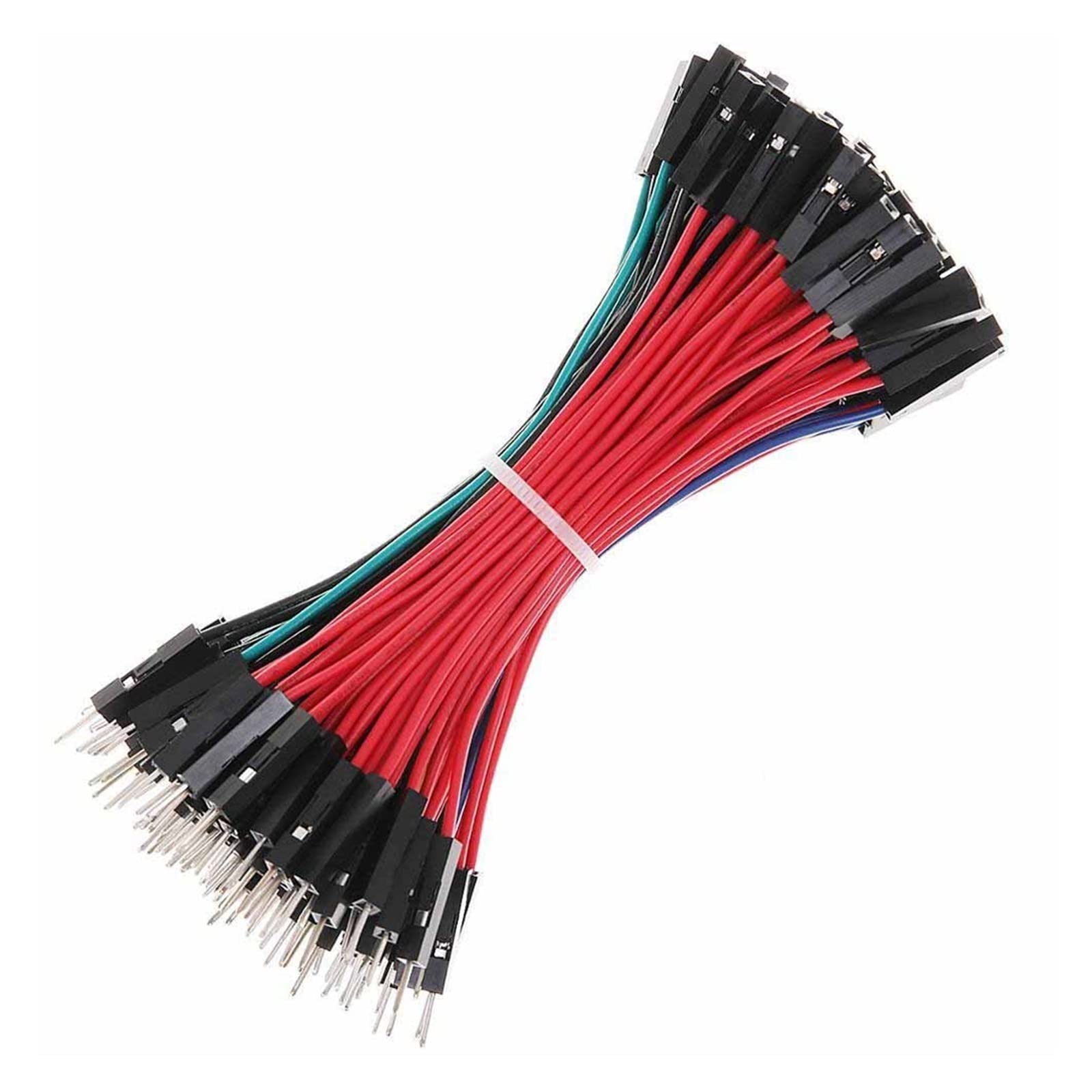 Breadboard M/MM/FF/F Do-pont Jumper Wires Cables Macho a Hembra a Macho, con Rojo y amp;Negro, Paquete Total de 130 (Size : 10CM, Color : Male to Female)