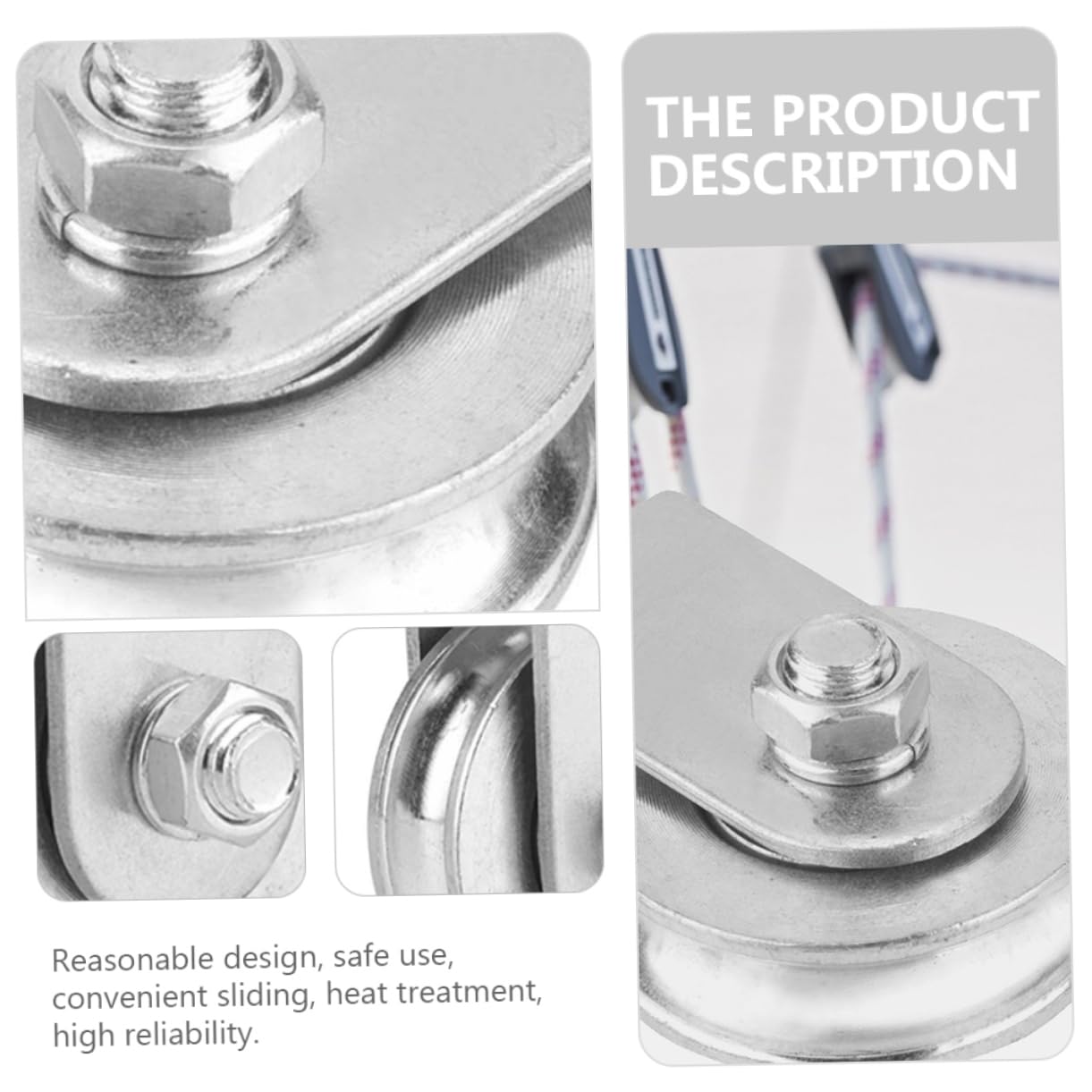 6pièces Poulie Simple Acier Capacité Système De Levage Pour Applications Industrielles Et