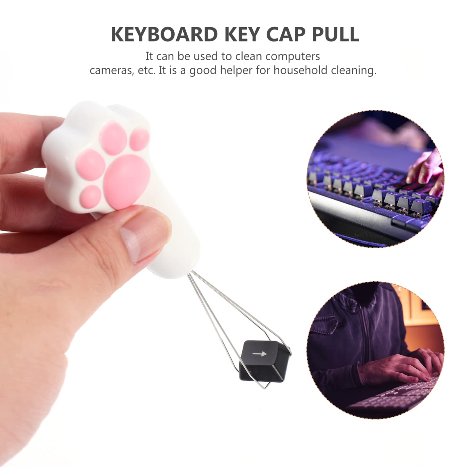 Generic 4pezzi Estrattore Per Tastiere Meccaniche Portatile Accessorio Per Rimozione Keycap Design Adorabile e Facile Usare Su Computer e Altri Dispositivi