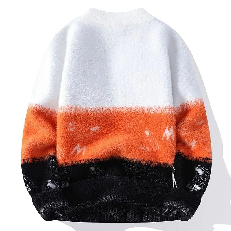 Pull business hommes rayé de qualité supérieure et coupe ample