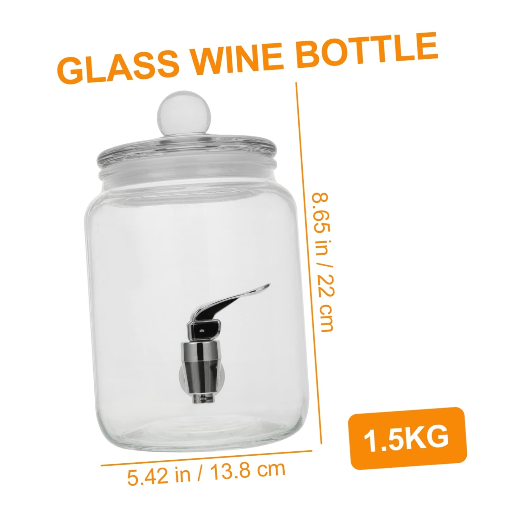 Cabilock 1pc Style Glass Drink Dispenser Faucet for Wine Beverage for Parties and Events and Easy to Clean Glassware Drink Capacity