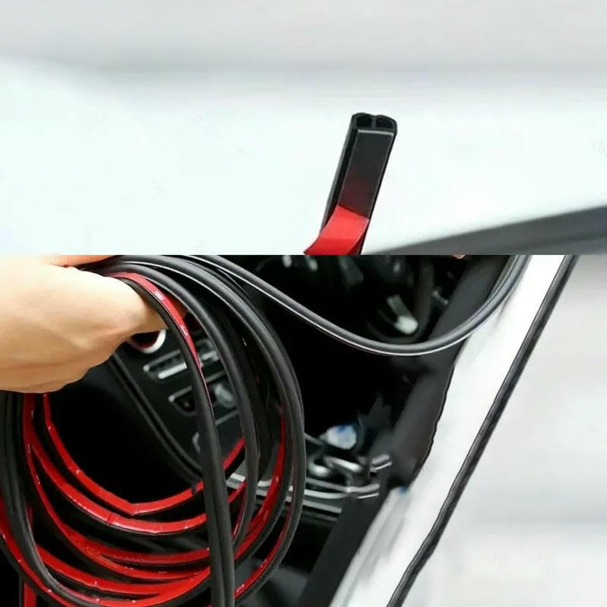 Yfshc Black B Shape 4.0M 1 Piece Security Door Access Door Window Sealing Strip Weatherproof Anti-Collision Strip Sound Insulationself-Adhesive