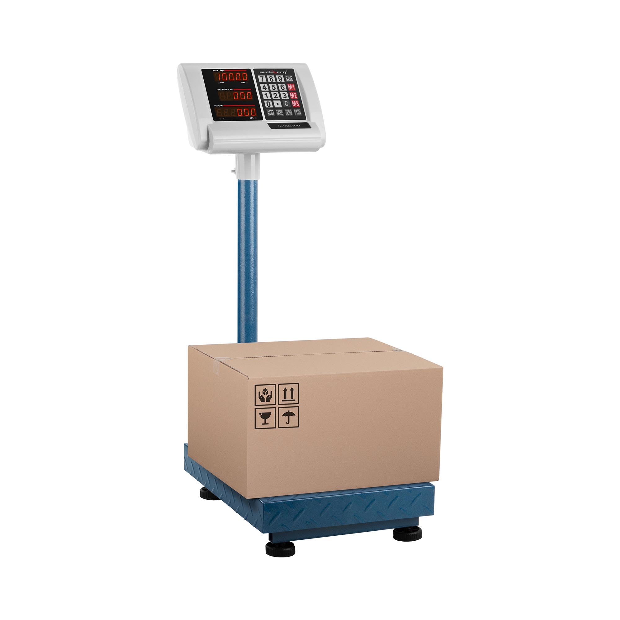 Steinberg Plattformwaage mit Hochanzeige LED – 100 kg, 10 g
