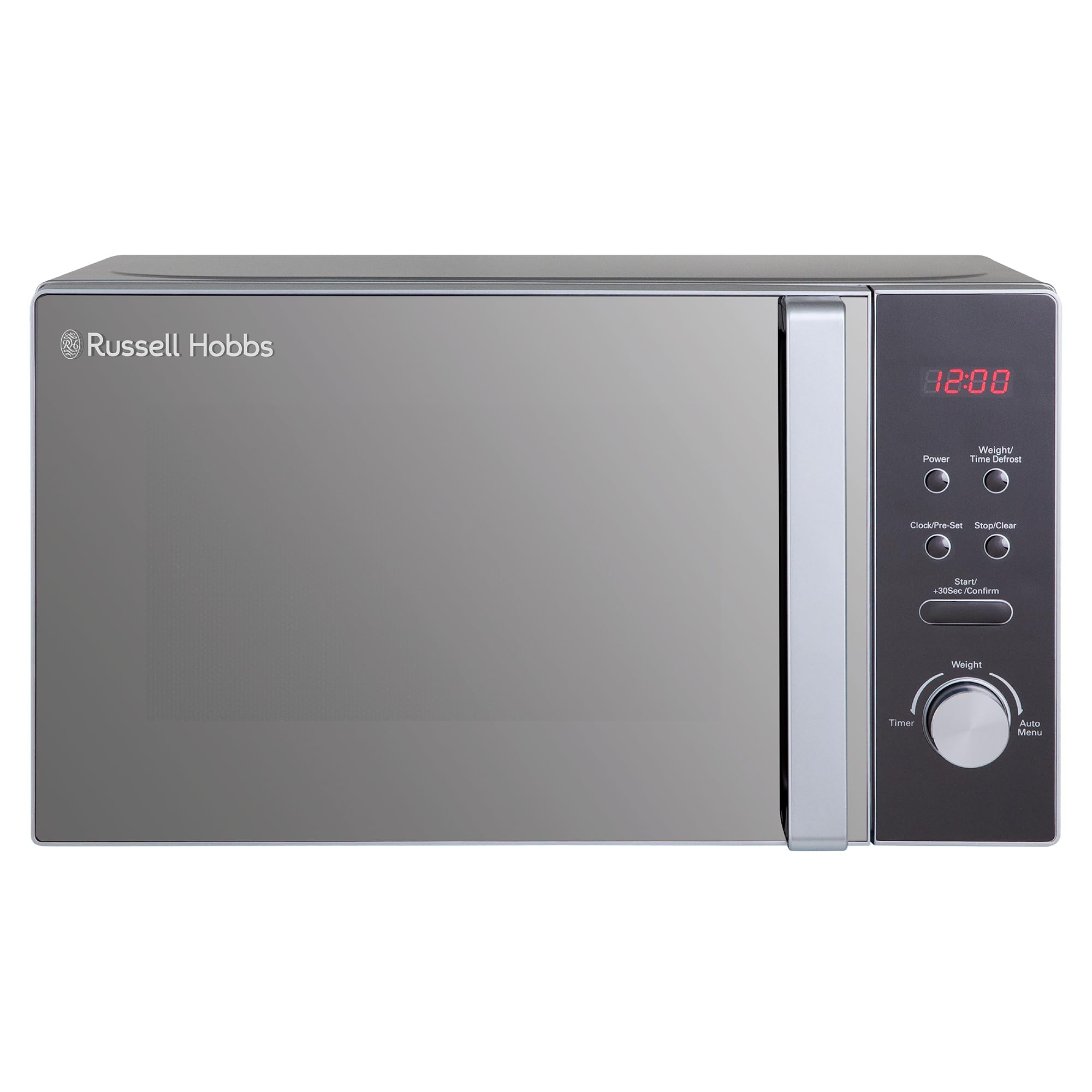 Russell Hobbs RHM2076S - Microondas compacto independiente, 800 W, 20 litros, plateado