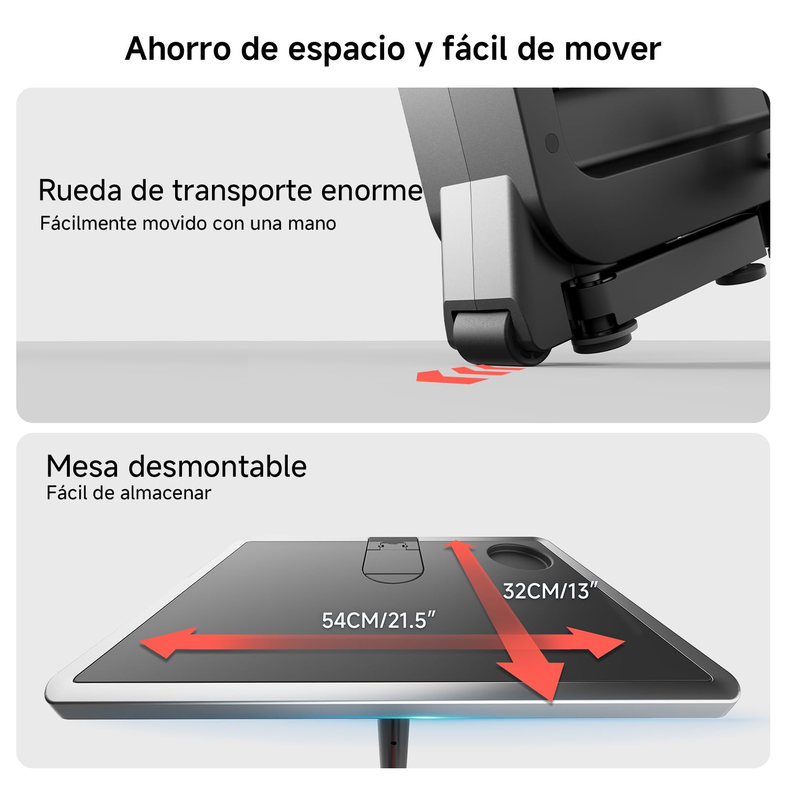 6 en 1 Bicicleta Estática en Casa, plegable debajo de la bicicleta de escritorio, Bicicleta Estatica Silenciosa el hogar con120KG de capacidad Bicicleta Estática Magnética para el gimnasio en el hogar