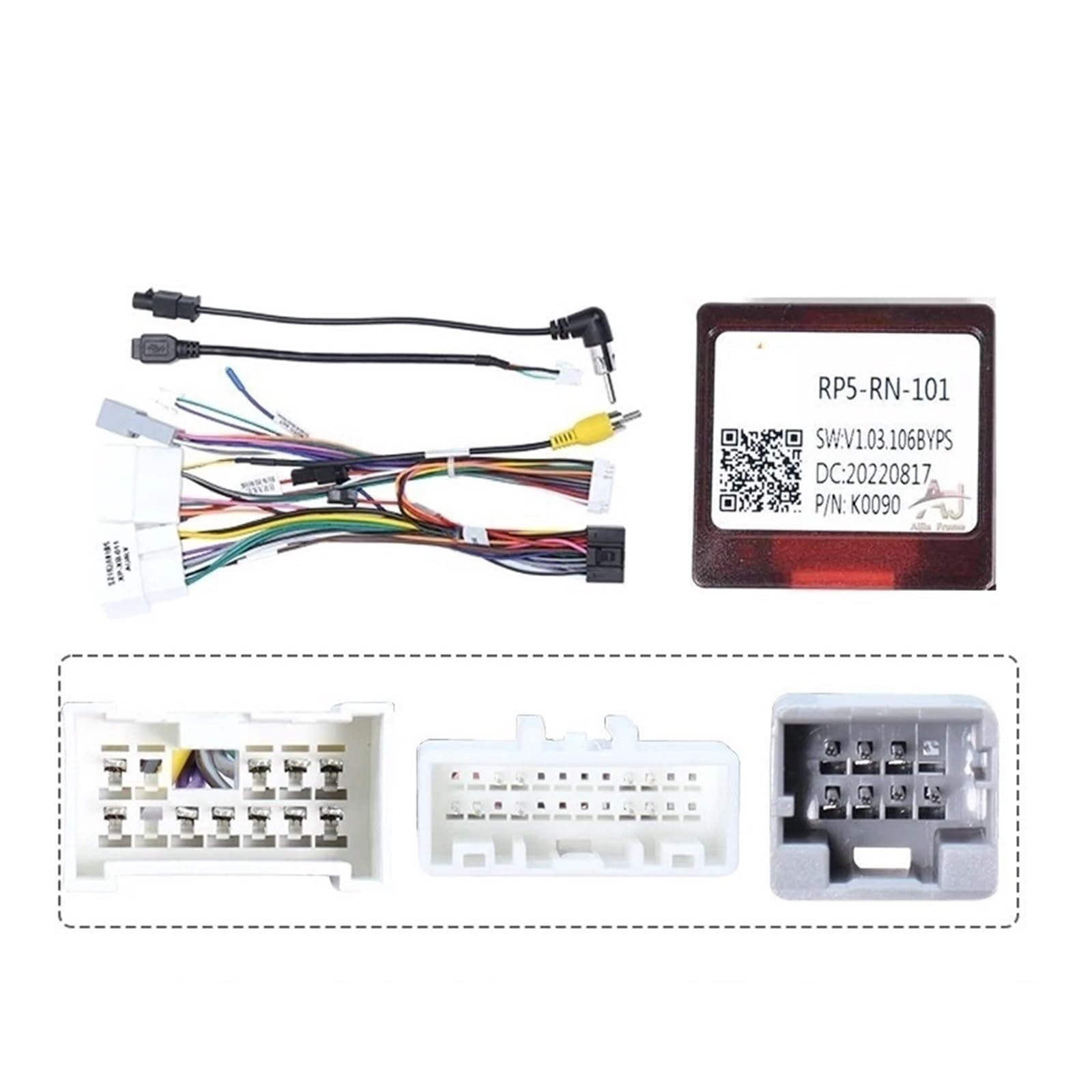 Caja for Radio de coche Compatible con RENAULT CAPTUR SANDERO DUSTER KWID DOKKER TRIBER Clio arnés de cableado Cable de alimentación RP5-RN-101(CANBUS and Cable)