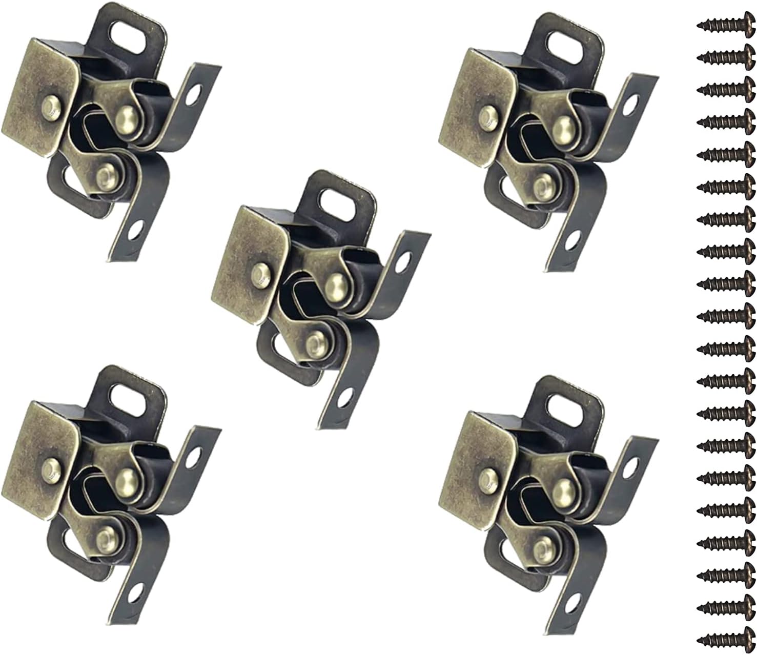 Double Roller Catch,5 Pack Door Catches Latches,Double Roller Catch Catch Door Latch