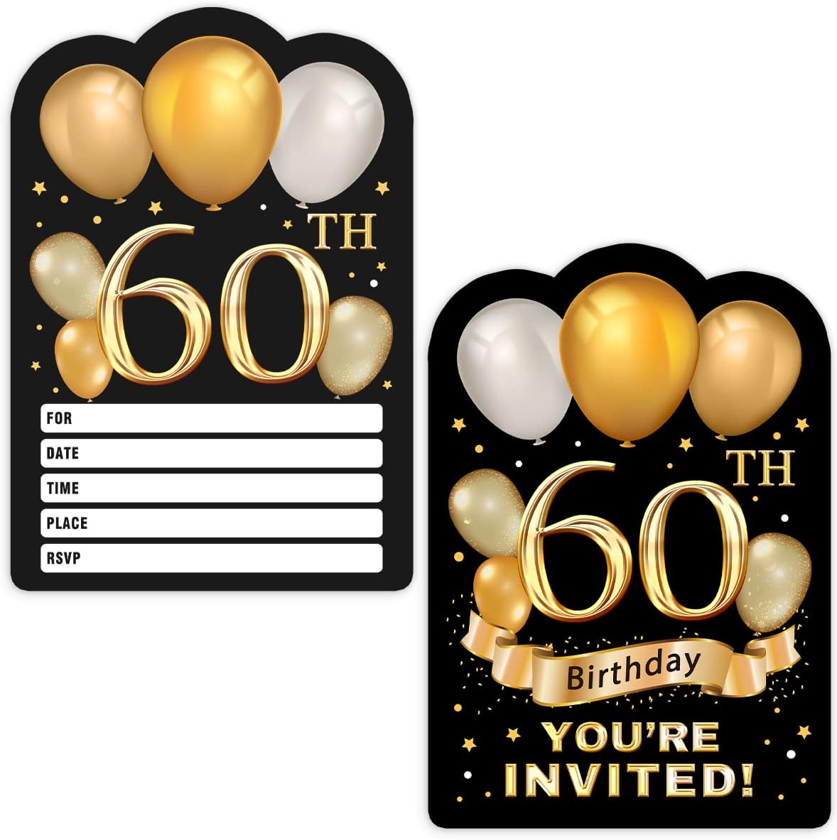 UTESG 60th Gold Birthday Party Invitations, Birthday