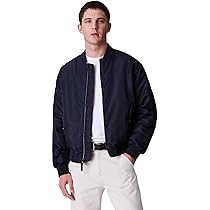 Calvin Klein Uomo Bomber Jeans Hero con Zip, Blu (Dark Sapphire), M