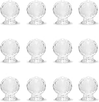 Vista 9 de MroMax 6 pomos pequeños de acrílico con mango de diamante de 0.748 in de diámetro transparente brillante en forma de diamante para joyero, estuche